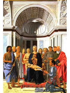 Постер DRABS A2 Пьеро Делла Франческа, Мадонна с Младенцем и святыми