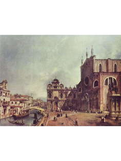 Постер DRABS A2 Джованни Антонио Каналетто, Площадь перед Сан Джованни э Паоло в Венеции
