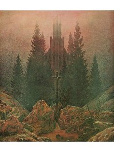 Постер DRABS A3 Каспар Фридрих, Крест и собор в горах