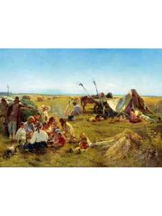 Постер DRABS A3 Маковский Константин Егорович, Крестьянский обед в поле2