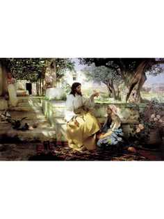 Постер DRABS A3 Семирадский Генрих Ипполитович, Христос у Марфы и Марии