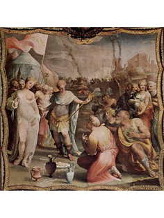 Постер DRABS A2 Доменико Беккафуми, Фрески палаццо Бинди Сегарди, Умеренность Сципиона