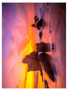 Постер DRABS А3 Закат на побережье Малибу