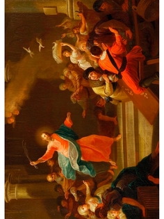 Постер DRABS A3 Иоганн Йозеф Карл Хенрици - Христос, везущий менял из храма