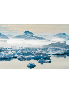 Постер DRABS A3 Айсберги в устье Айсфьорда возле Илулиссата, Гренландия