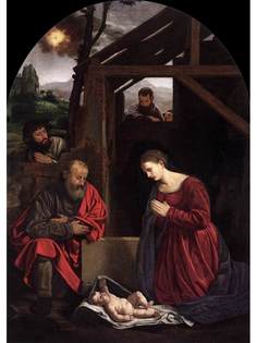 Постер DRABS A2 Джованни Джироламо Савольдо, Adoration of the Shepherds