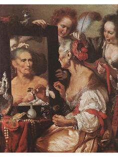 Постер DRABS A3 Бернардо Строцци, Old Woman at the Mirror