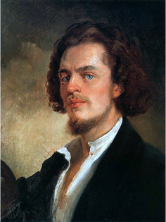 Постер DRABS A3 Маковский Владимир Егорович, Автопортрет 1856