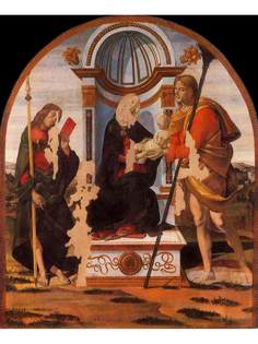 Постер DRABS A3 Бартоломео делла Гатта, Madonna and Child with Sts James and Christopher