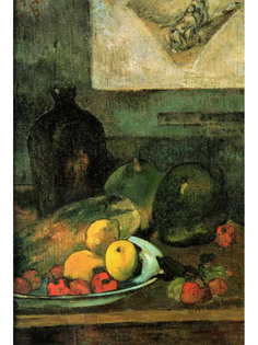 Постер DRABS A2 Гоген, Поль, Натюрморт на фоне гравюры Делакруа