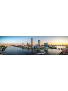 Постер DRABS A3 Екатеринбург, Россия, панорамный вид с высоты птичьего полета