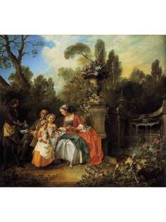 Постер DRABS A2 Ланкре, Никола, Lady and Gentleman with two Girls and a Servant