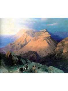 Постер DRABS A2 Айвазовский Иван Константинович, Аул Гуниб в Дагестане