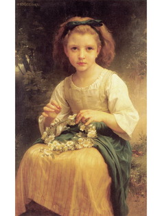 Постер DRABS A2 Бугеро, Адольф Вильям, Child braiding a crown