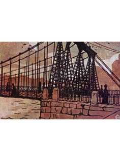 Постер DRABS A2 Остроумова-Лебедева Анна Петровна, Цепной мост