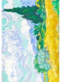 Постер DRABS А2 Винсент ван Гог - Пшеничное поле с кипарисами