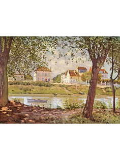 Постер DRABS A3 Сислей, Альфред, Деревня на берегу Сены