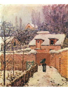 Постер DRABS A3 Сислей, Альфред, Заснеженный сад в Лувесьене