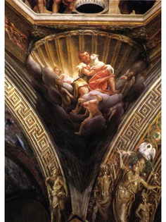 Постер DRABS A2 Корреджо, Святые Фома или Иосиф . Бернард и Иоанн. Роспись парусов свода 2