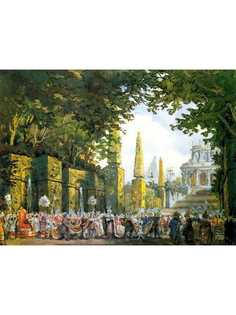 Постер DRABS A2 Бенуа Александр Николаевич 1870-1960 , Сады Армиды к балету Н.Н.Черепнина