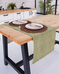 Дорожка на стол из рогожки "Всё себе", Торфяной, Размер: 45 х 145