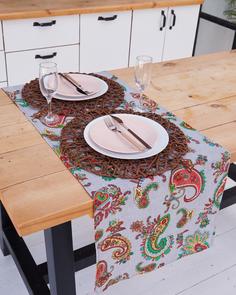 Дорожка на стол из рогожки "Всё себе", Светотень, Размер: 45 х 145