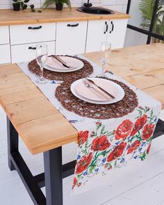 Дорожка на стол из рогожки "Всё себе", Птичка, Размер: 45 х 145