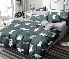 Простыня из компаньона Mercury Home Собачий рай 2 СП 180x220 Поплин