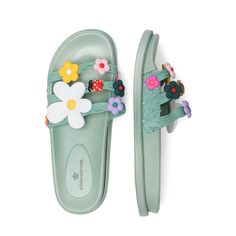 Шлепанцы женские Keddo 827691/03-01W зеленые 38 RU