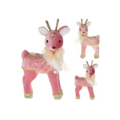 Статуэтка Home Collection Pink New Year Розовый Новый год Олень 110х60х230 мм 1 шт