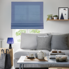 Римские шторы Eskar "Helena", цвет синий, 60х160 см Эскар