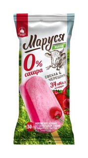 Мороженое пломбир Маруся черешня-свекла без сахара 12% 30 г