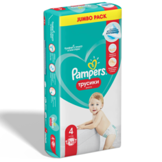 Подгузники-трусики Pampers Pants 4 (9-14 кг), 52 шт.