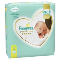 Подгузники для новорожденных Pampers Premium Care 1 (2-5 кг), 72 шт.