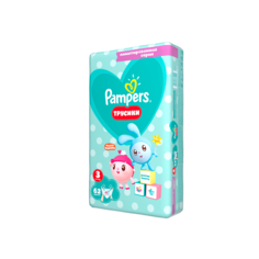 Подгузники-трусики Pampers Pants Малышарики Midi (6-11 кг), 62 шт.