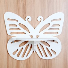 Настенная резная полка Бабочка Markethot