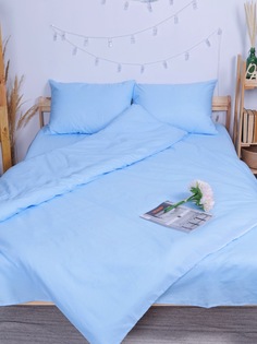 Комплект постельного белья Кот Баюн 62000292 голубой 1,5-спальный наволочки 50х70