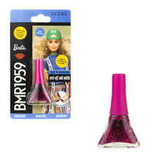 Лак для ногтей Barbie, цвет: фуксия с блестками, 5,5 мл Lukky