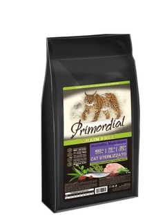 Сухой корм для кошек Primordial Natural instinct, беззерновой, индейка, сельдь, 6кг