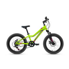 Велосипед 20" Forward Twister 20 2.0 AL Disc 20-21 г 10,5" Ярко-зеленый/Фиолетовый