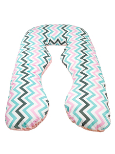 Подушка для беременных AmaroBaby Зигзаг розовая, 340х72 см