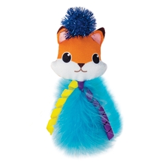 Мягкая игрушка игрушка для кошек Triol Лисенок полиэстер, перья, разноцветный, 13.5 см