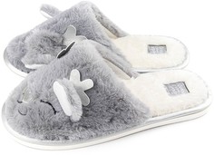 Домашние тапочки женские Smile of Milady 352-122 серебристые 40-41 RU