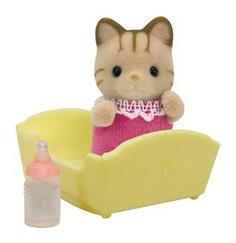 Игровой набор sylvanian families малыш полосатый котёнок