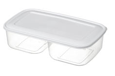 Контейнер прямоугольный BORA 1,5л 2 секционный крышка Белая Пластик ПЛ-BO807b