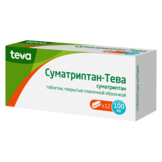 Суматриптан-Тева таблетки 100 мг 12 шт. Teva