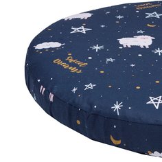 Простыня AmaroBaby на резинке круглая 75х75х12 Galaxy, синий
