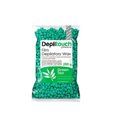 Воск для депиляции пленочный Depiltouch Film Depilatory Wax Green Tea в гранулах 200 гр
