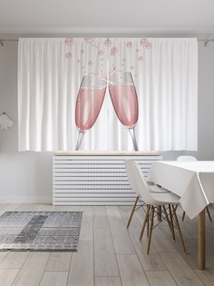 Шторы JoyArty с фотопечатью "Брызги вина" из сатена, 290х180 см