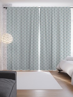 Шторы JoyArty с фотопечатью "Японские веера" из сатена, 290х265 см